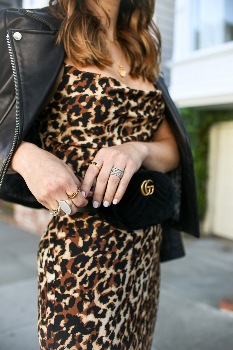 leopard slip skirt