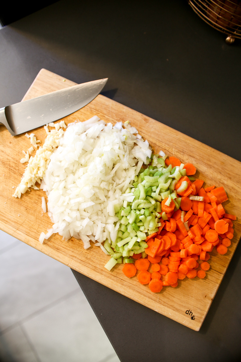 chopped vegetables