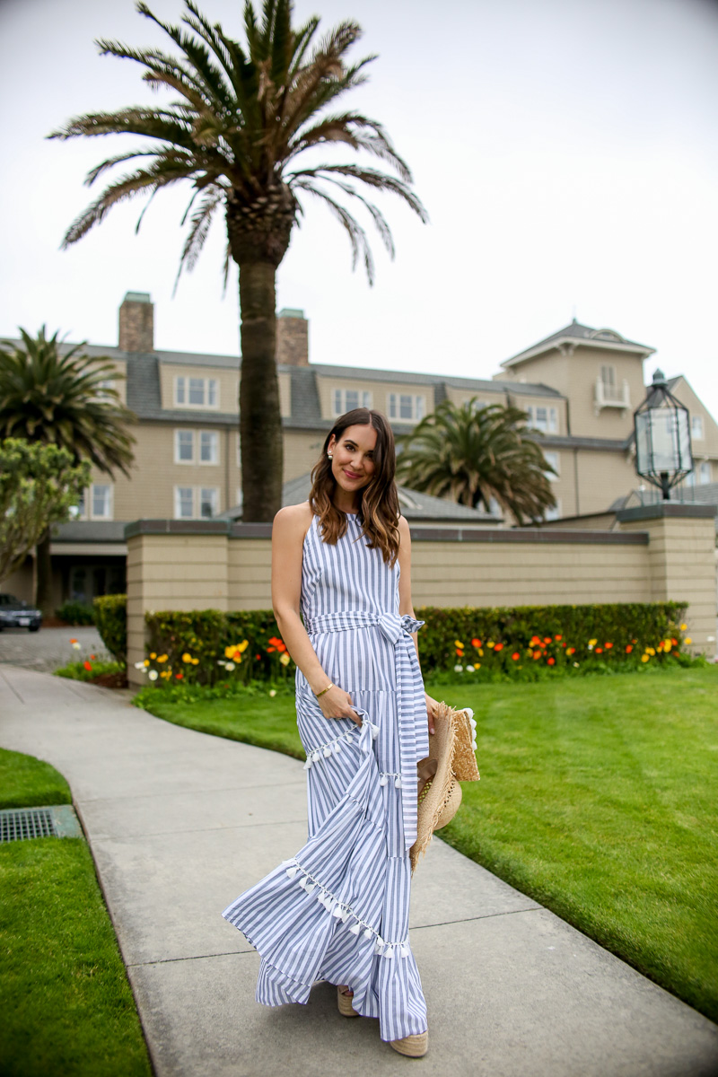 Striped maxi clearance