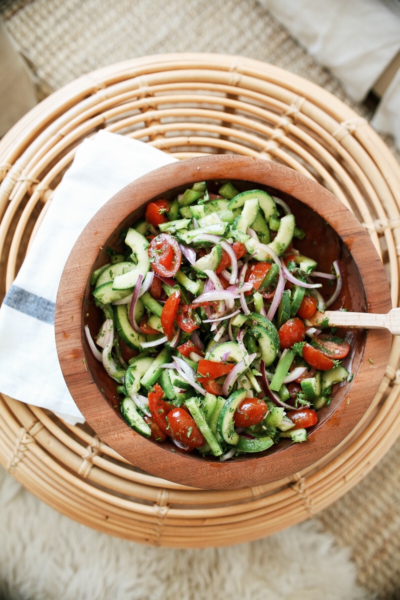 tomato and cucumber salad