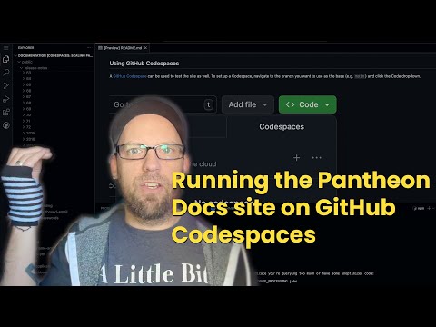 Using Codespaces for the Pantheon documentation site