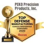 Manufacturing Technology Insights Top Defense Manufacturing Consulting/Service Companies 2020 Award