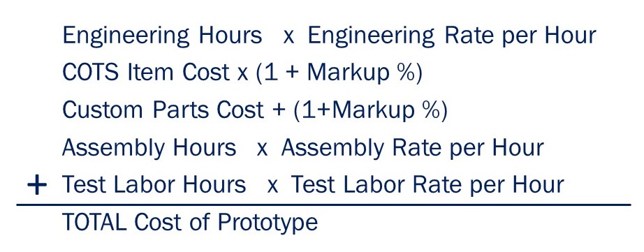 Prototype Cost summary