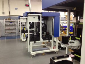 Three low-volume blue and white machine builds in production