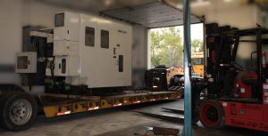 Removal of Mori Seiki SH50 on huge flatbed 