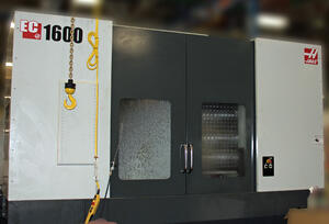 CNC Machine_HAAS_EC_1600 front view during machining process