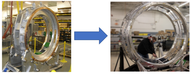 Shows a DFMA example before and after DFMA course