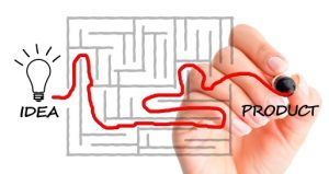 Developing a product line from concept to reality concept suggested by finding a path in a maze