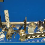 rack of small cnc machining parts