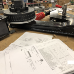 Bill of Materials on work bench - part of manufacturing documentation package
