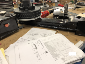 Bill of Materials on work bench - part of manufacturing documentation package