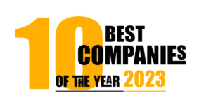 The Fortuner Hub's logo for the 10 best companies of the year in 2023 publication special edition.