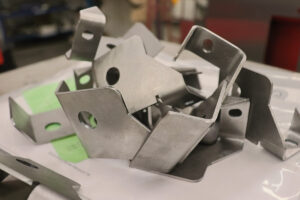 Collection of sheet metal flange parts