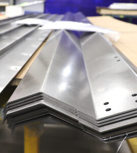 Stack of custom bent sheet metal component parts