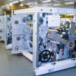 Multiple automated printing equipment assemblies built on the manufacturing floor