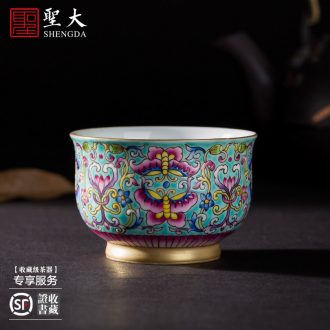 Holy big ceramic tureen tea cups small hand-painted tureen all hand jingdezhen blue and white tie up branch flowers rock tea tea set