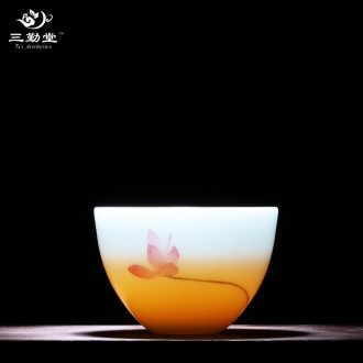 The three frequently kiln glaze masters cup Jingdezhen ceramic kung fu tea cup personal puer tea cup sample tea cup