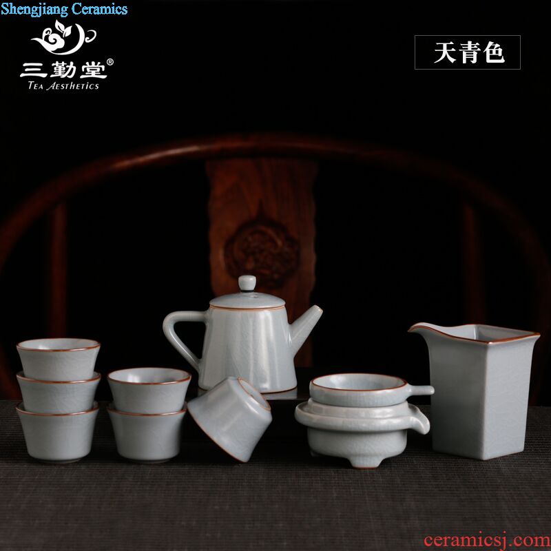 Only three frequently hall tureen jingdezhen your kiln ceramic cups kung fu tea set suits large tea S14005