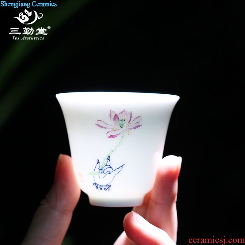 The three regular white porcelain of jingdezhen ceramic teapot tea set kiln beads office home mini teapot S21003