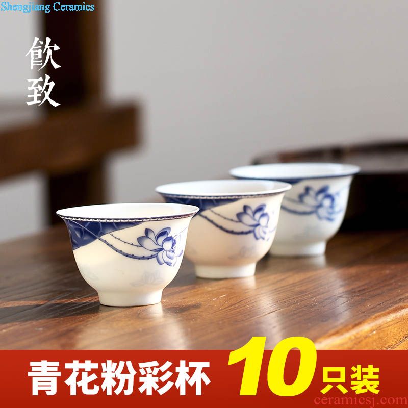 Drink to round celadon water tea tray dry plate tea sea ceramic pot of tea sets of kung fu tea tray