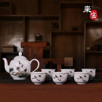 Grilled ceramic famille rose flower color glaze cups landscape master sample tea cup cup personal single cup jingdezhen kung fu tea set