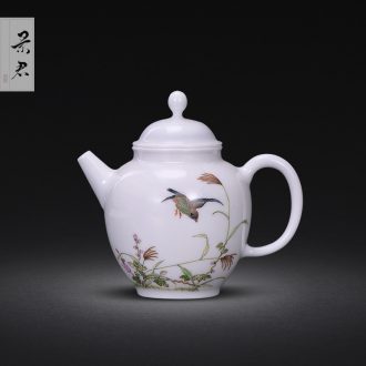 JingJun Jingdezhen longfeng hand-painted porcelain ceramic pot of bearing dry plate of a pot of ground mat tea table with porcelain tea