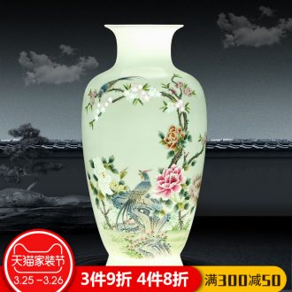 Jingdezhen ceramics furnishing articles antique blue vitriol red cloud bile vase sitting room of Chinese style household adornment ornament