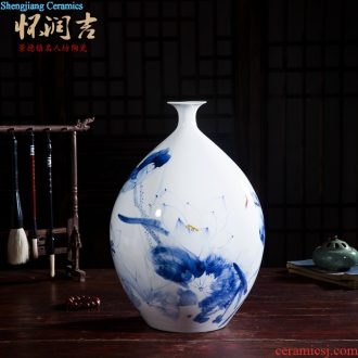 Huai embellish, jingdezhen package mail colored enamel vase characteristic manual household decorates sitting room ceramics handicraft