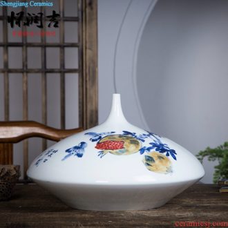 Huai embellish, jingdezhen lotus flower vase vase hand-painted porcelain vase freehand brushwork in traditional Chinese classical fashion home decoration furnishing articles