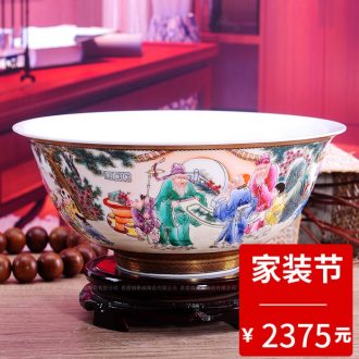 Jingdezhen ceramic sitting room porch decoration furnishing articles new Chinese blue and white porcelain vase handicraft decoration by hand