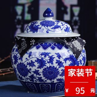 Jingdezhen ceramic tree furnishing articles sitting room home decoration arts and crafts porcelain vase of blue and white porcelain decoration