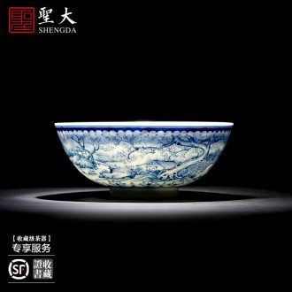 St next big teapot hand-painted ceramic curios kung fu glaze colorful pheasant teapot full manual of jingdezhen tea service