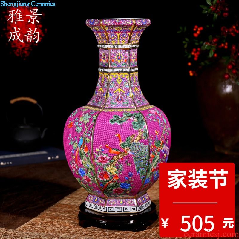 Jingdezhen ceramic porcelain big vase furnishing articles sitting room ground large art vases, flower arranging household act the role ofing is tasted