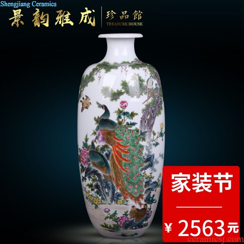 Jingdezhen ceramic handmade creative flower arranging place to live in the sitting room TV ark arts and crafts porcelain vase decoration