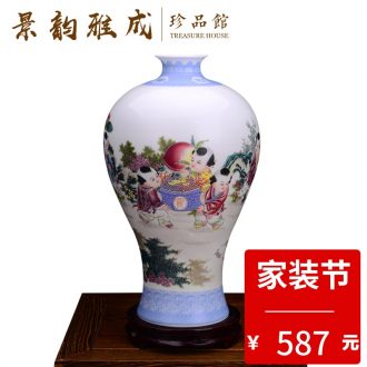 Jingdezhen ceramics hand-painted pastel lohan cylinder home furnishing articles furnishing articles household act the role ofing is tasted creative living room