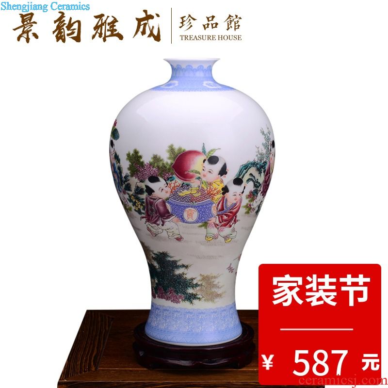 Jingdezhen ceramics hand-painted pastel lohan cylinder home furnishing articles furnishing articles household act the role ofing is tasted creative living room