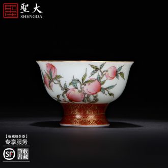 Kung fu master ceramic cups cup hand-painted double phoenix sample tea cup all hand jingdezhen blue and white porcelain cups tea sets