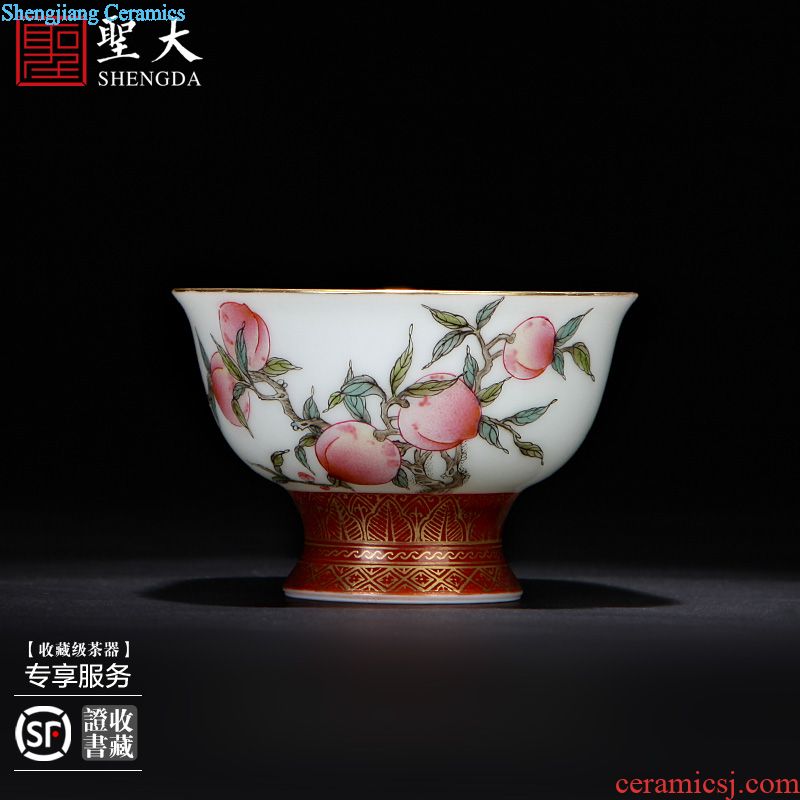 Kung fu master ceramic cups cup hand-painted double phoenix sample tea cup all hand jingdezhen blue and white porcelain cups tea sets