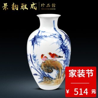 Jingdezhen blue and white ceramics celestial antique porcelain vase sitting room place household decoration modern TV ark