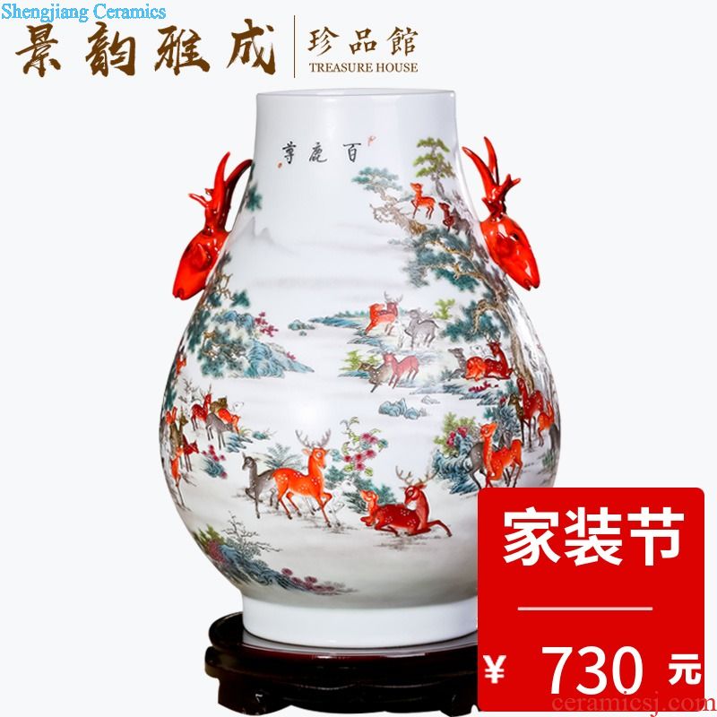 Jingdezhen ceramic hand-painted ceramic vase celebrity famous Bridges porcelain modern home furnishing articles