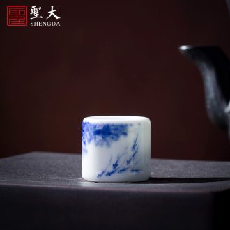 St large ceramic kung fu tea pot full manual alum colour pastel peach red lines teapot teapot of jingdezhen tea service