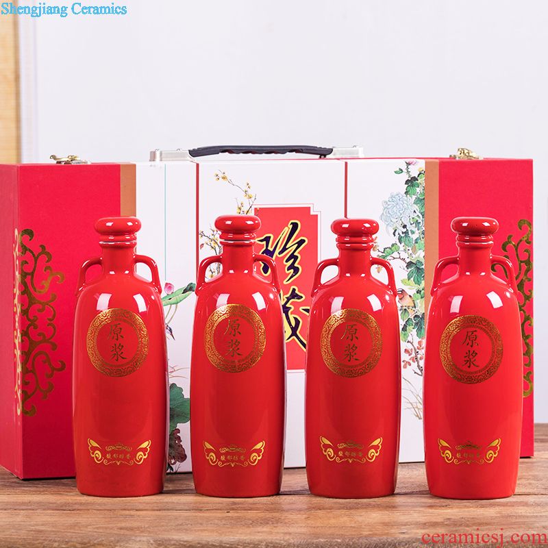 Jingdezhen ceramic it creative decoration 50 kg bottle tea barrel at the end of the storage tank ricer box sealed jar