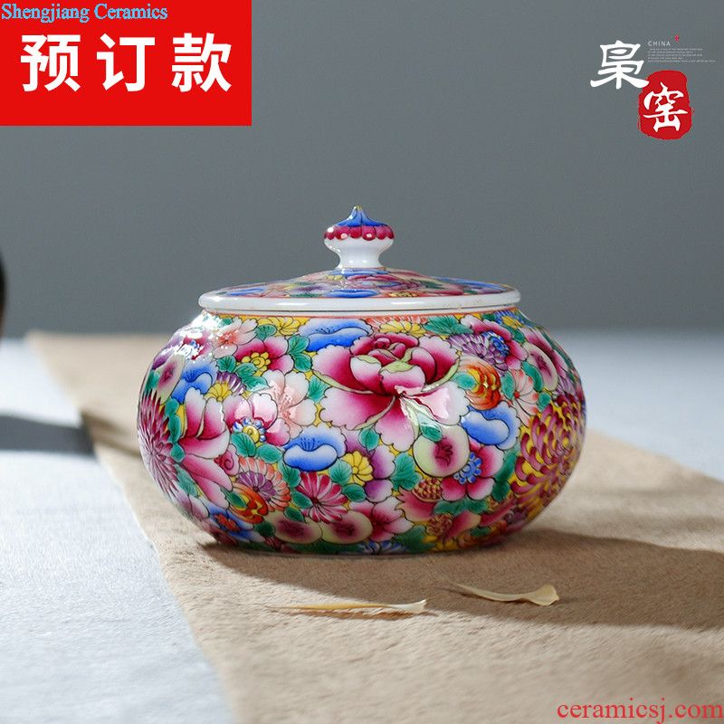 Jingdezhen ceramic masters cup single cup hand-painted colored enamel porcelain tea set flower sample tea cup hand-painted kung fu tea cups
