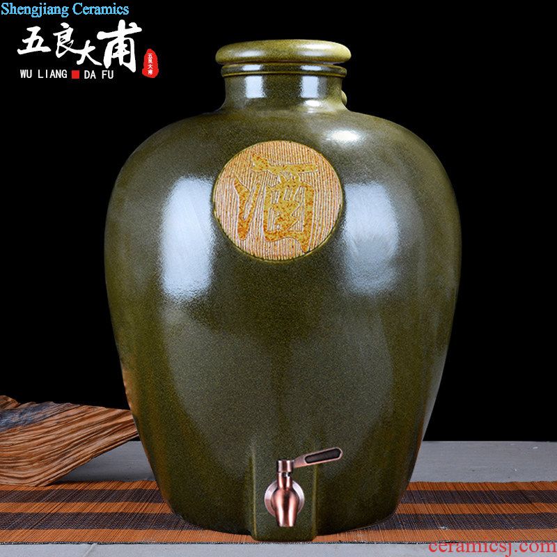 Jingdezhen ceramic jars ancient sealed jar archaize bubble bottle 5 jins 10 jins to wine bubble jars