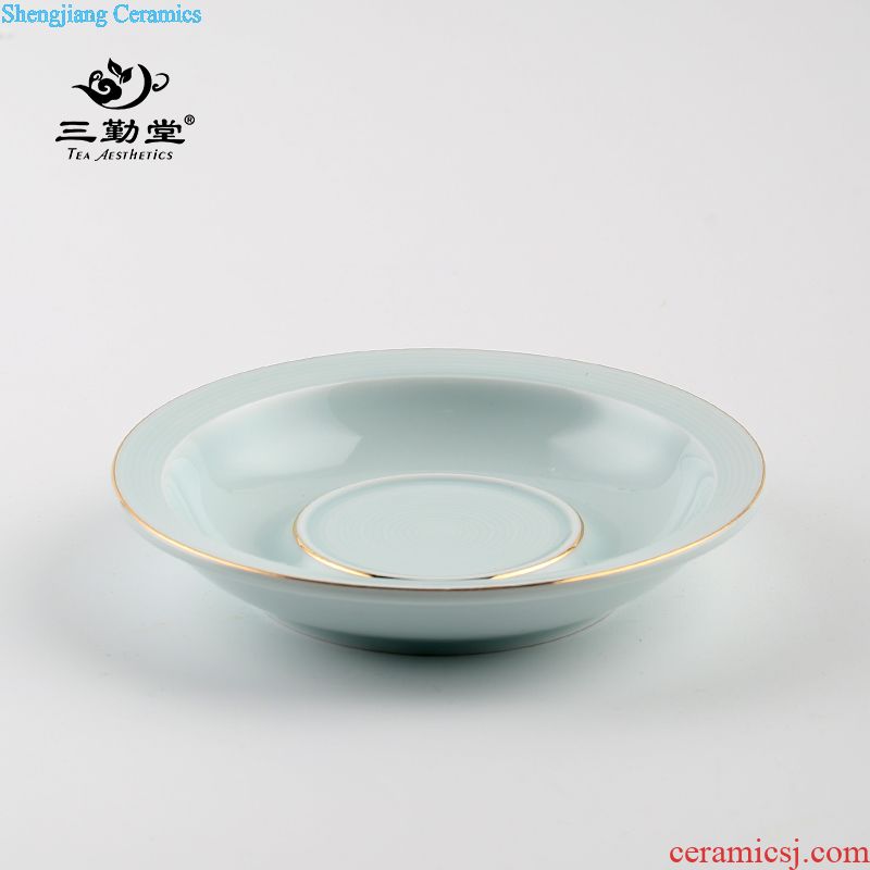 The three frequently your kiln jingdezhen tea set large ceramic fair fair mug cup tea is divided can raise S34001
