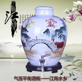 Medicine bottle bubble bottle with tap jingdezhen ceramic jars 10 jins 20 jins 30 kg bottle it sealed cans