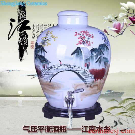 Medicine bottle bubble bottle with tap jingdezhen ceramic jars 10 jins 20 jins 30 kg bottle it sealed cans