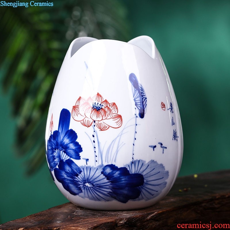 Jingdezhen ceramics hand-painted blue and white porcelain vase The sitting room TV ark home decoration crafts porcelain furnishing articles