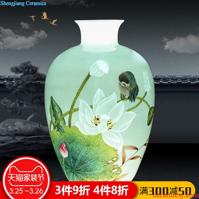 Jingdezhen ceramics antique blue-and-white youligong many children f vases, flower arranging Chinese sitting room adornment is placed