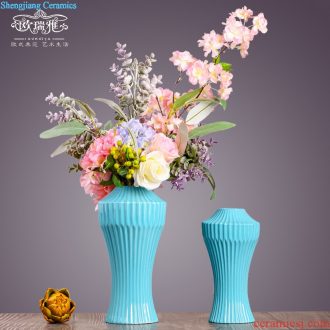 Creative vase furnishing articles European modern contracted sitting room table simulation flower flower crafts ceramics ornament